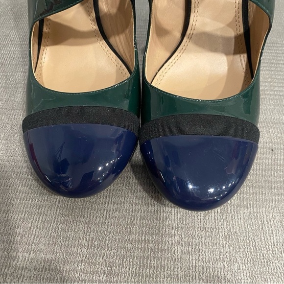 Tory Burch Dark Blue and Green Heels - Picture 7 of 10